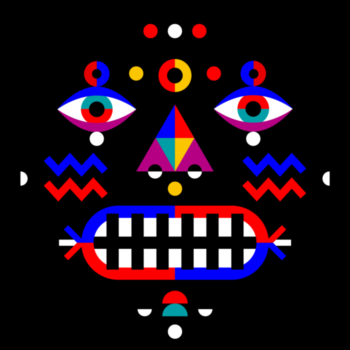 Sumu dance mask illustration.